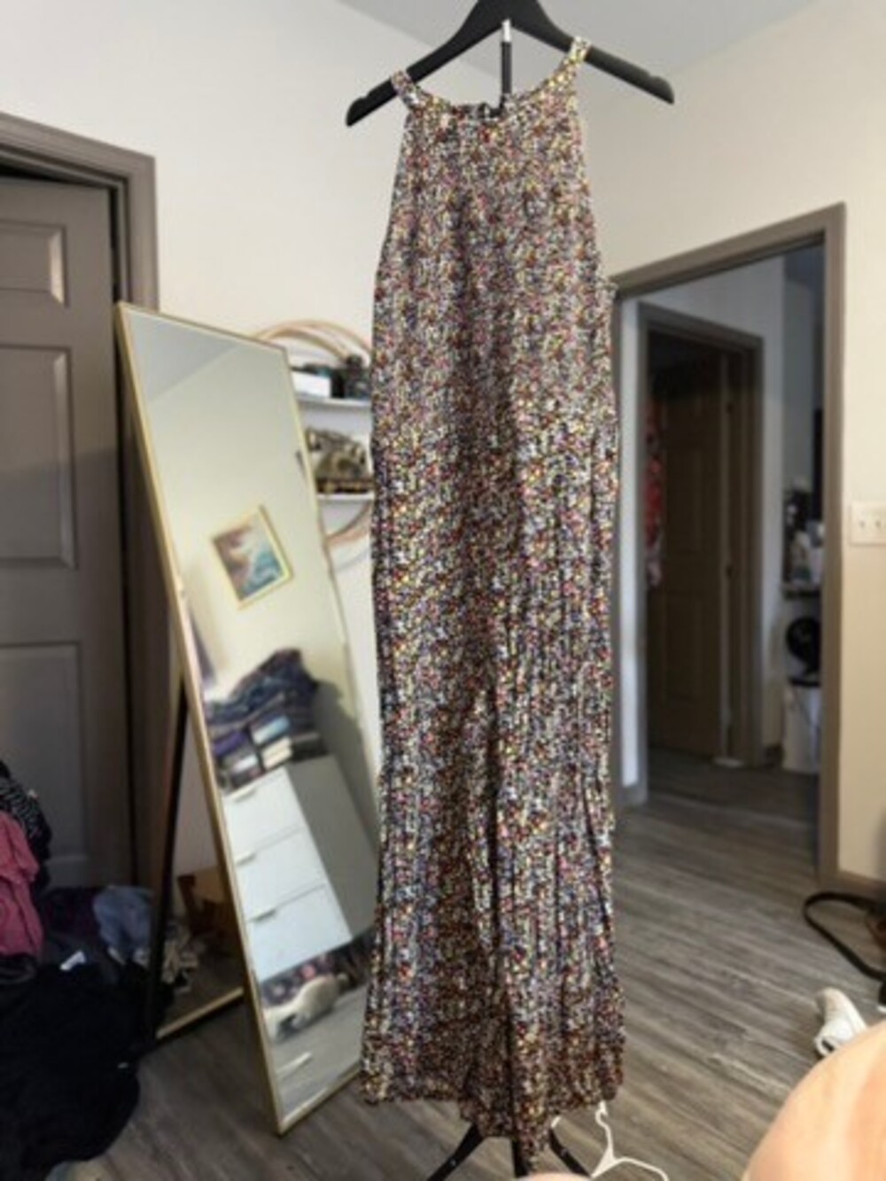 LOFT Floral Smocked Romper Size 14 Multicolor Sleeveless